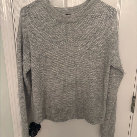 Quince Sweaters - Quince Heather Gray Scoop Neck Sweater